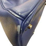 エルメス HERMES バーキン35 海とサーフとファン D刻印 ブルーサフィール シルバー金具 トリヨンビーヨ/トワルアッシュ レディース ハンドバッグ