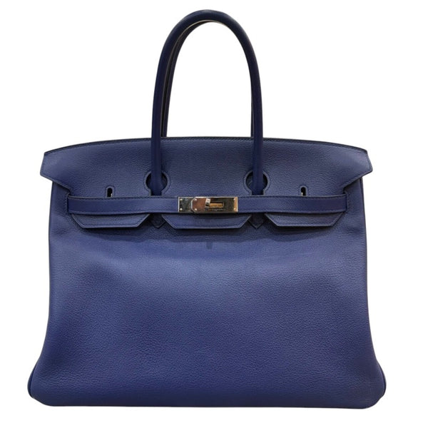 エルメス HERMES バーキン35 海とサーフとファン D刻印 ブルーサフィール シルバー金具 トリヨンビーヨ/トワルアッシュ レディース ハンドバッグ