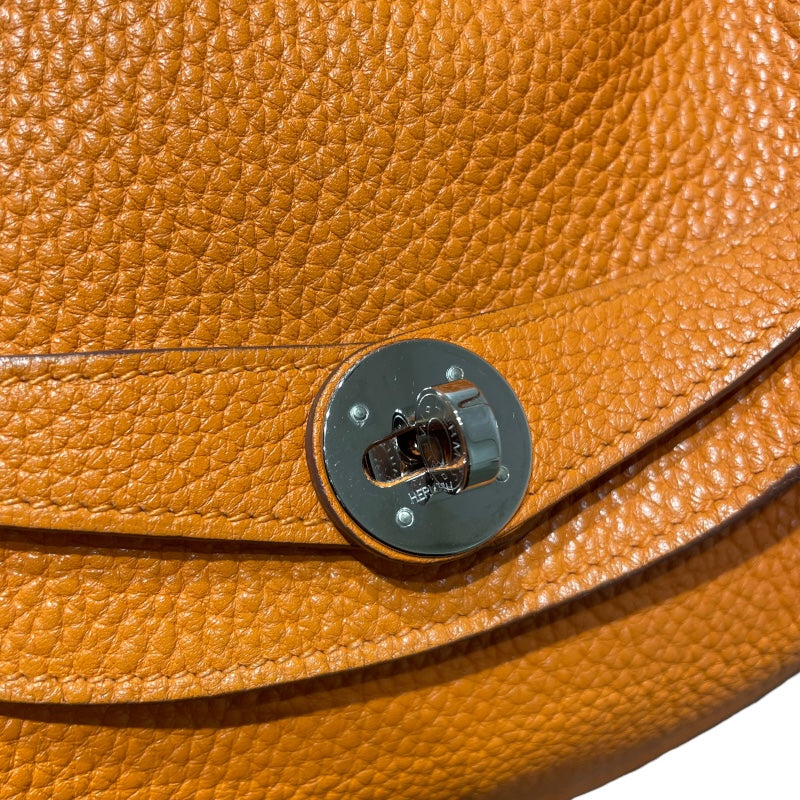 エルメス HERMES リンディ30 □P刻印　(2012年製) オレンジ　シルバー金具 トリヨンクレマンス レディース ショルダーバッグ