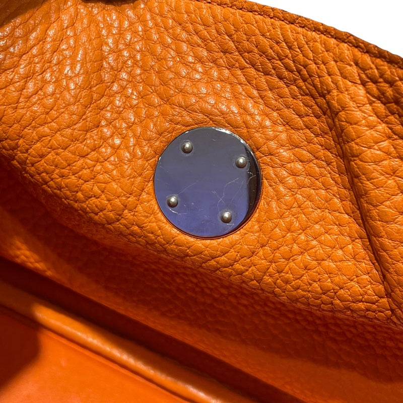 エルメス HERMES リンディ30 □P刻印　(2012年製) オレンジ　シルバー金具 トリヨンクレマンス レディース ショルダーバッグ