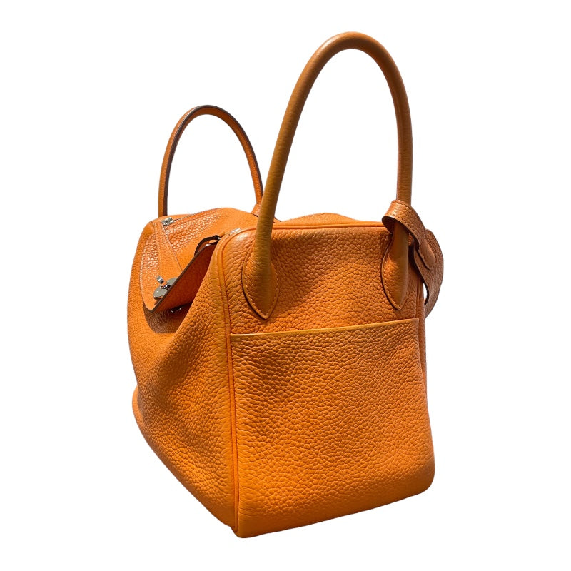 エルメス HERMES リンディ30 □P刻印　(2012年製) オレンジ　シルバー金具 トリヨンクレマンス レディース ショルダーバッグ