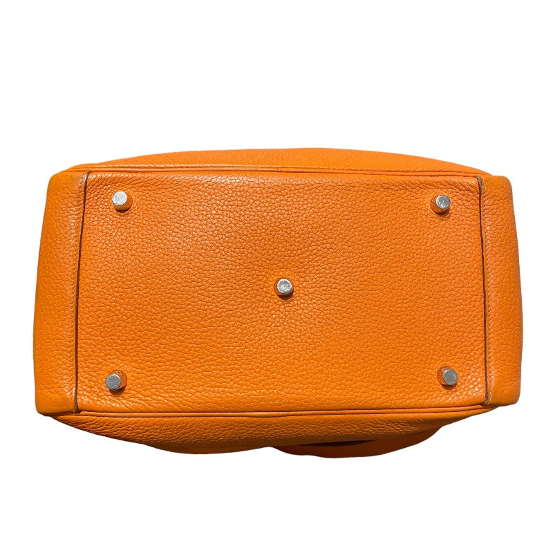 エルメス HERMES リンディ30 □P刻印　(2012年製) オレンジ　シルバー金具 トリヨンクレマンス レディース ショルダーバッグ