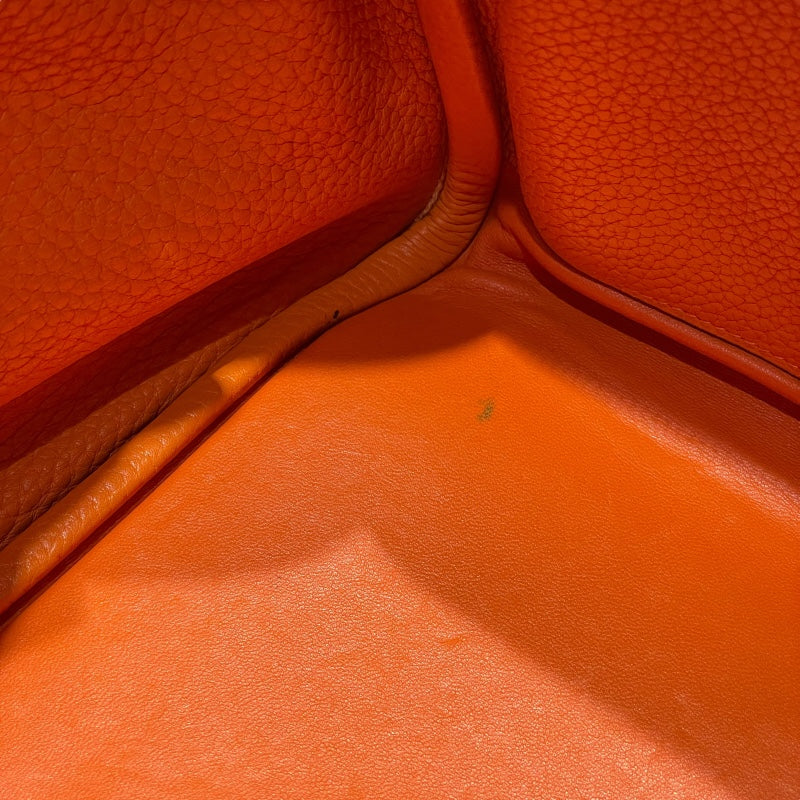 エルメス HERMES リンディ30 □P刻印　(2012年製) オレンジ　シルバー金具 トリヨンクレマンス レディース ショルダーバッグ