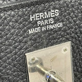 エルメス HERMES バーキン40 □R刻 ブラック/SV金具 トゴ レディース ハンドバッグ