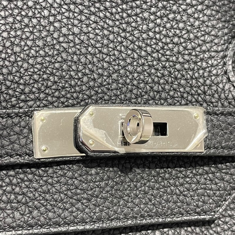 エルメス HERMES バーキン40 □R刻 ブラック/SV金具 トゴ レディース ハンドバッグ