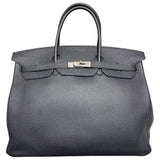 エルメス HERMES バーキン40 □R刻 ブラック/SV金具 トゴ レディース ハンドバッグ