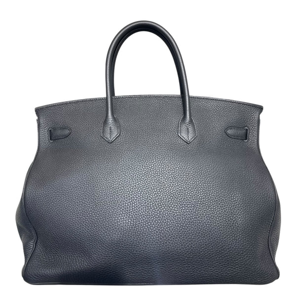 エルメス HERMES バーキン40 □R刻 ブラック/SV金具 トゴ レディース ハンドバッグ