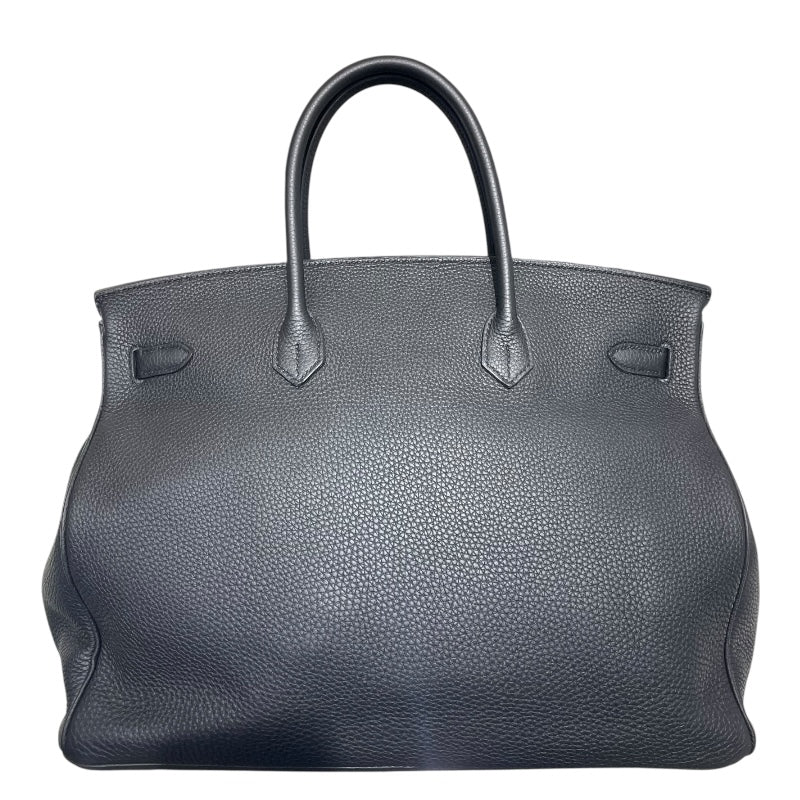 エルメス HERMES バーキン40 □R刻 ブラック/SV金具 トゴ レディース ハンドバッグ