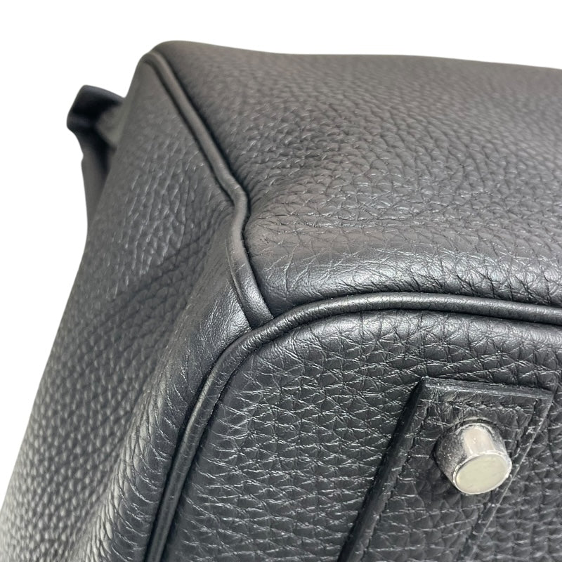 エルメス HERMES バーキン40 □R刻 ブラック/SV金具 トゴ レディース ハンドバッグ