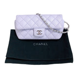 シャネル CHANEL マトラッセアイウェアケース パープル シルバー金具 キャビアスキン ユニセックス その他バッグ