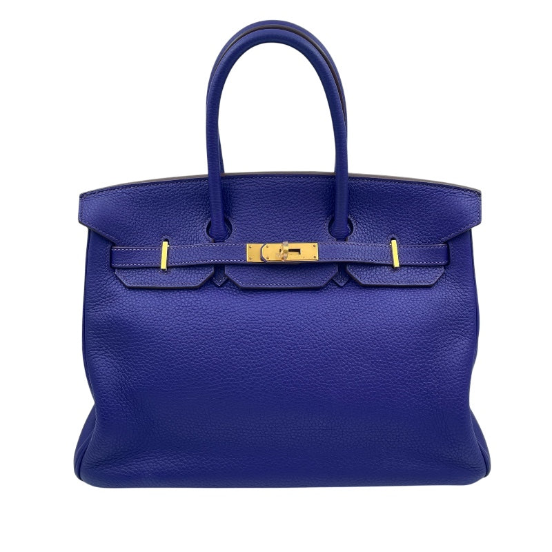 エルメス HERMES バーキン35 □O刻 アイリス　GD金具 トゴ ユニセックス ハンドバッグ