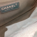 シャネル CHANEL ボーイシャネル グリーン/シルバー金具 ラムスキン レディース ショルダーバッグ