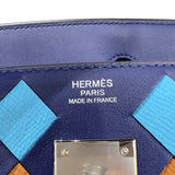 エルメス HERMES バーキン30トレサージュ D刻印　(2019年製) ドゥキュイーブル　ブルーアンクル　シルバー金具  スイフト/エプソン レディース ハンドバッグ