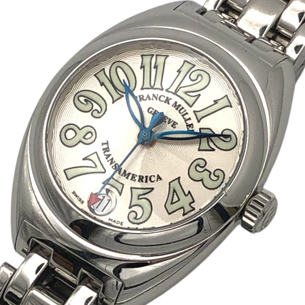 フランク・ミュラー FRANCK MULLER トランスアメリカ 2000L ステンレススチール SS クオーツ レディース 腕時計