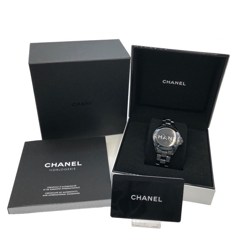 シャネル CHANEL J12 ウォンテッド 38mm H7418 ブラック セラミック 自動巻き メンズ 腕時計