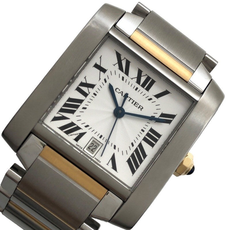 カルティエ Cartier タンク　フランセーズ　LM W51005Q4 K18/SS メンズ 腕時計