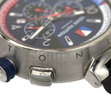 ルイ・ヴィトン LOUIS VUITTON タンブール アメリカズカップ レガッタV クロノグラフ Q1A61 ブルー  SS/純正ラバーベルト メンズ 腕時計