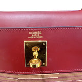 エルメス HERMES ケリー32 内縫い ヴィブラート □E刻印 ルージュアッシュ・ゴールド金具 ボックスカーフ レディース ハンドバッグ