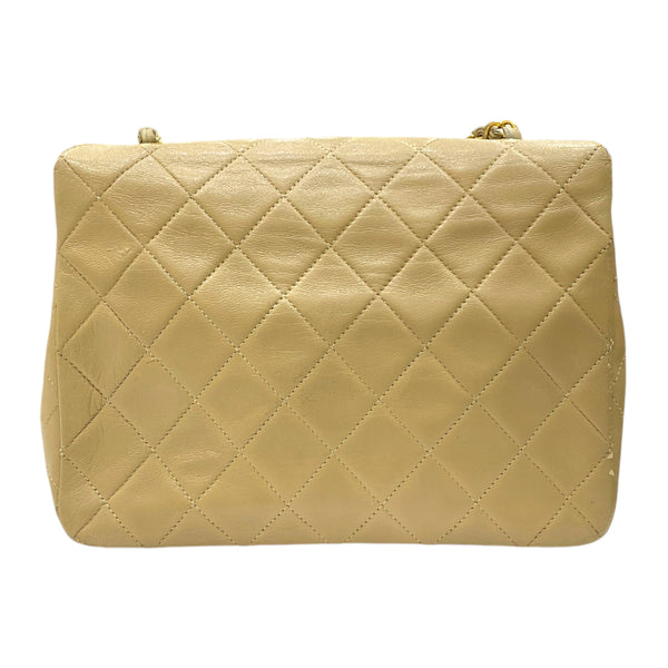 シャネル CHANEL ミニマトラッセ20 A01163 1番台 ベージュ ゴールド金具　 ラムスキン レディース ショルダーバッグ