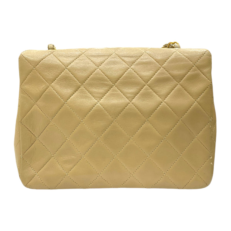 シャネル CHANEL ミニマトラッセ20 A01163 1番台 ベージュ ゴールド金具　 ラムスキン レディース ショルダーバッグ