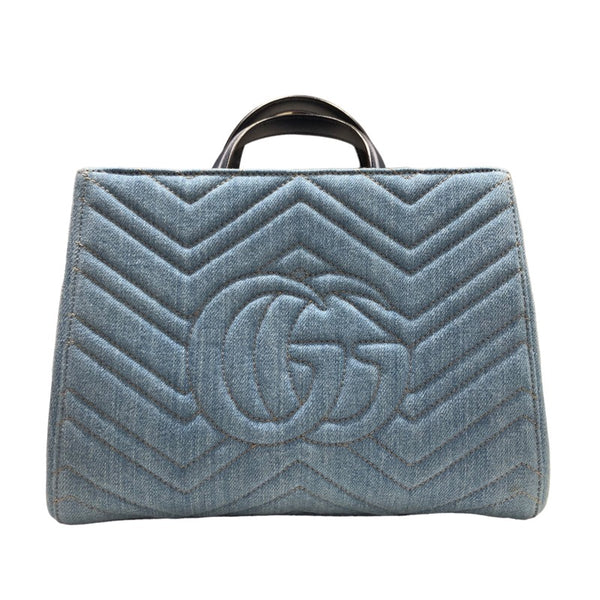 グッチ GUCCI デニムGGマーモント デニム レディース ハンドバッグ