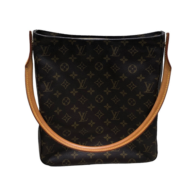 ルイ・ヴィトン LOUIS VUITTON ルーピングMM ブラウン モノグラム レディース ハンドバッグ