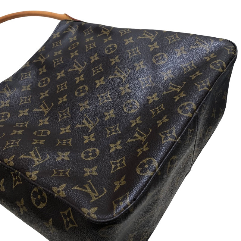 ルイ・ヴィトン LOUIS VUITTON ルーピングMM ブラウン モノグラム レディース ハンドバッグ