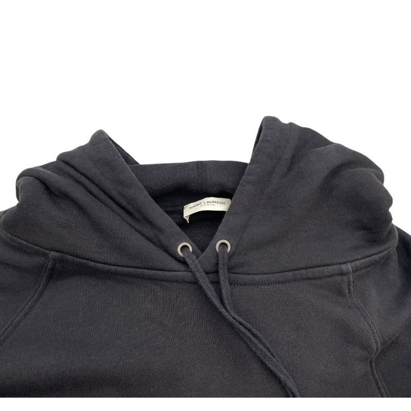サンローラン SAINT LAURENT ロゴパーカー 529627 ブラック コットン メンズ パーカー