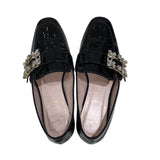 ロジェ ヴィヴィエ ROGER VIVIER ストラスバックルパテンドパンプス ブラック レディース パンプス