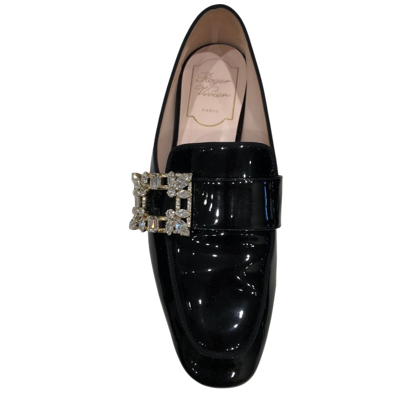 ロジェ ヴィヴィエ ROGER VIVIER ストラスバックルパテンドパンプス ブラック レディース パンプス