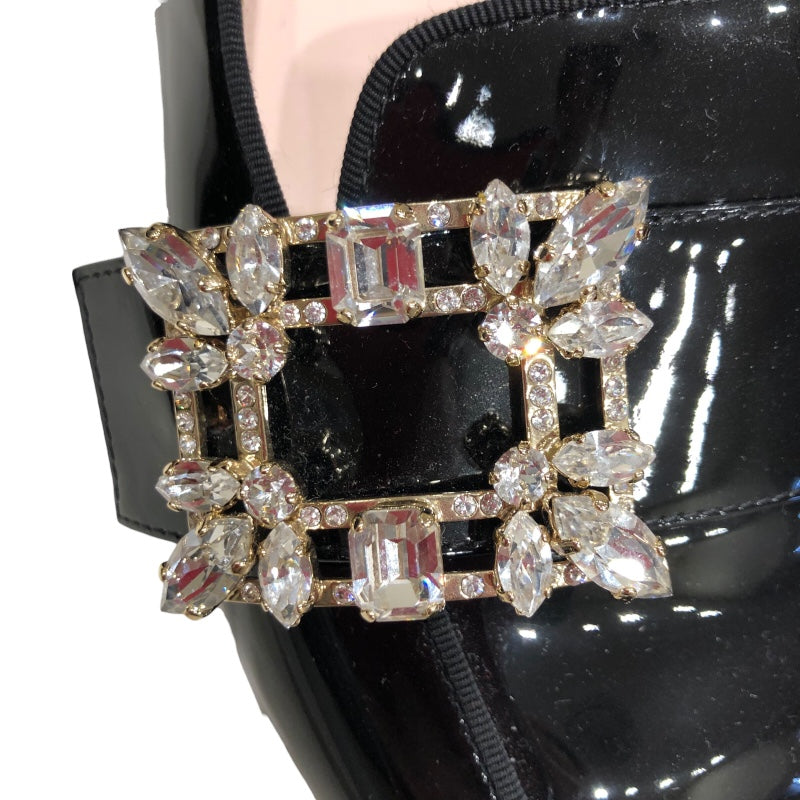 ロジェ ヴィヴィエ ROGER VIVIER ストラスバックルパテンドパンプス ブラック レディース パンプス