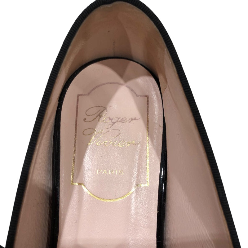 ロジェ ヴィヴィエ ROGER VIVIER ストラスバックルパテンドパンプス ブラック レディース パンプス