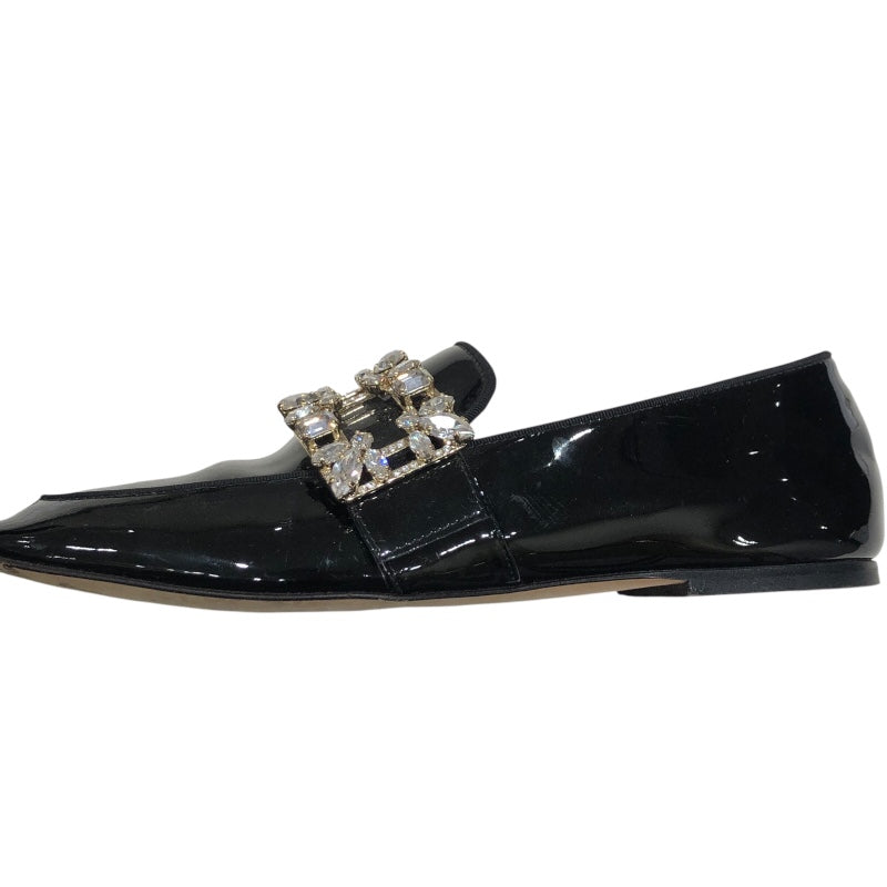 ロジェ ヴィヴィエ ROGER VIVIER ストラスバックルパテンドパンプス ブラック レディース パンプス