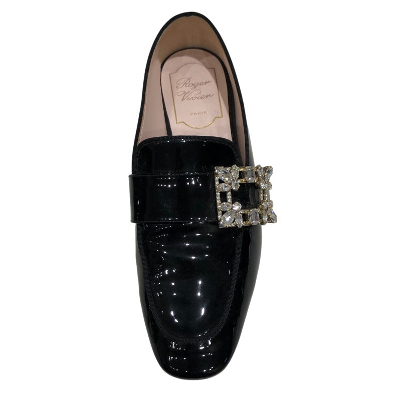 ロジェ ヴィヴィエ ROGER VIVIER ストラスバックルパテンドパンプス ブラック レディース パンプス