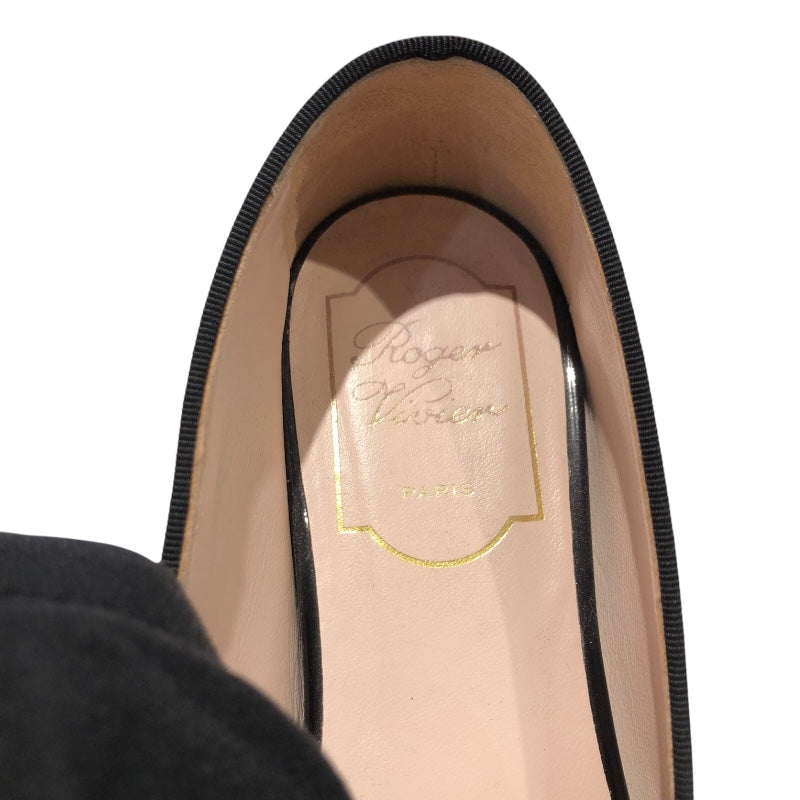 ロジェ ヴィヴィエ ROGER VIVIER ストラスバックルパテンドパンプス ブラック レディース パンプス