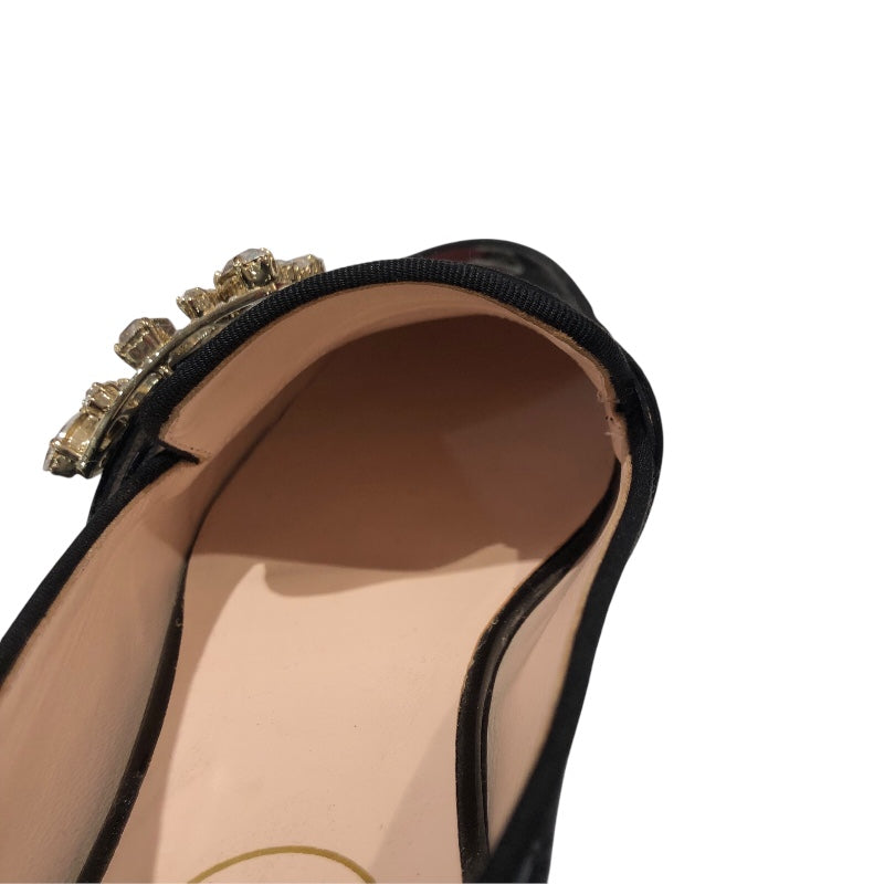 ロジェ ヴィヴィエ ROGER VIVIER ストラスバックルパテンドパンプス ブラック レディース パンプス