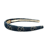 グッチ GUCCI エコ ウォッシュ カチューシャ 652835 ブルー GGデニム レディース その他小物
