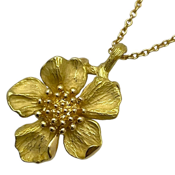 買取店】K18 花 フラワー ネックレス 40cm ゴールド flower 買取店】K18 花 フラワー ネックレス 40cm ゴールド flower
