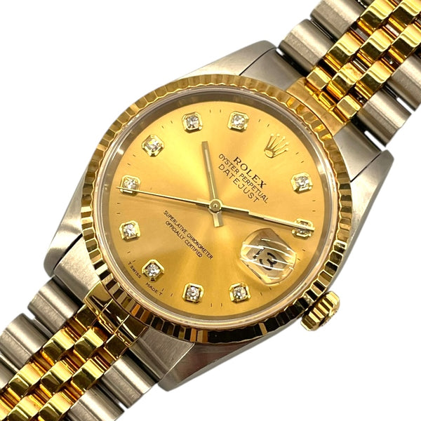 ロレックス ROLEX デイトジャスト 16233G ゴールド K18/SS 自動巻き ユニセックス 腕時計