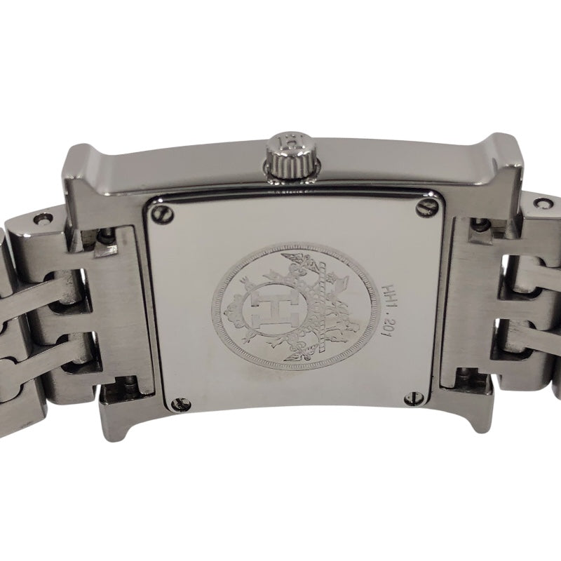 エルメス HERMES Hウォッチ HH1.201 ブラック×シルバー