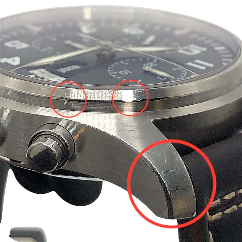 インターナショナルウォッチカンパニー IWC パイロットウォッチ クロノグラフ プティ・プランス IW377706 ブルー×シルバー SS メンズ 腕時計