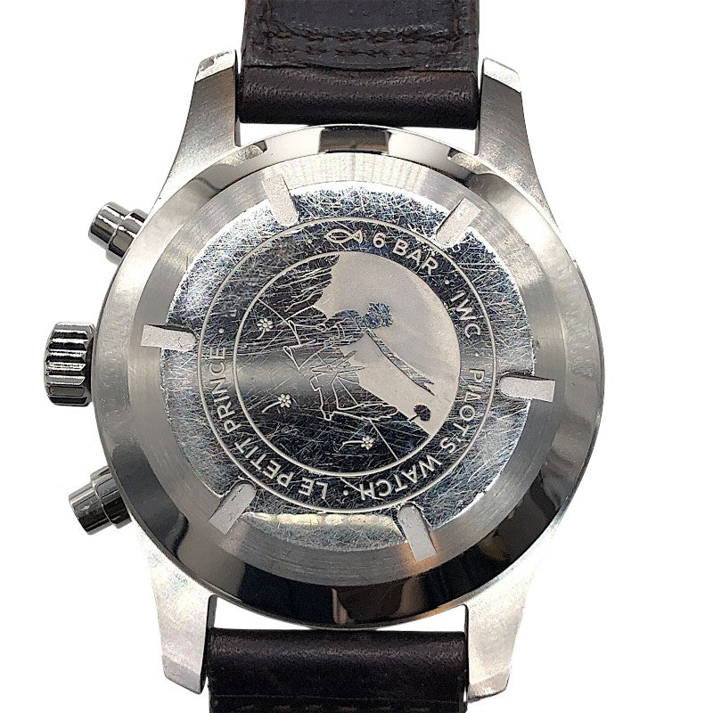 インターナショナルウォッチカンパニー IWC パイロットウォッチ クロノグラフ プティ・プランス IW377706 ブルー×シルバー SS メンズ 腕時計