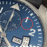 インターナショナルウォッチカンパニー IWC パイロットウォッチ クロノグラフ プティ・プランス IW377706 ブルー×シルバー SS メンズ 腕時計