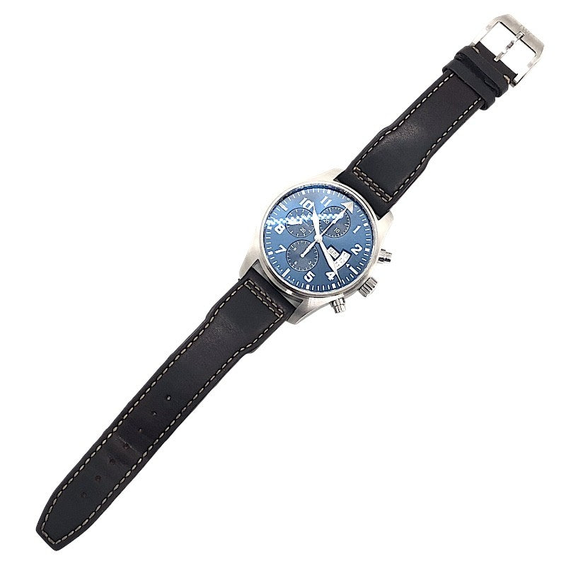 インターナショナルウォッチカンパニー IWC パイロットウォッチ クロノグラフ プティ・プランス IW377706 ブルー×シルバー SS メンズ 腕時計