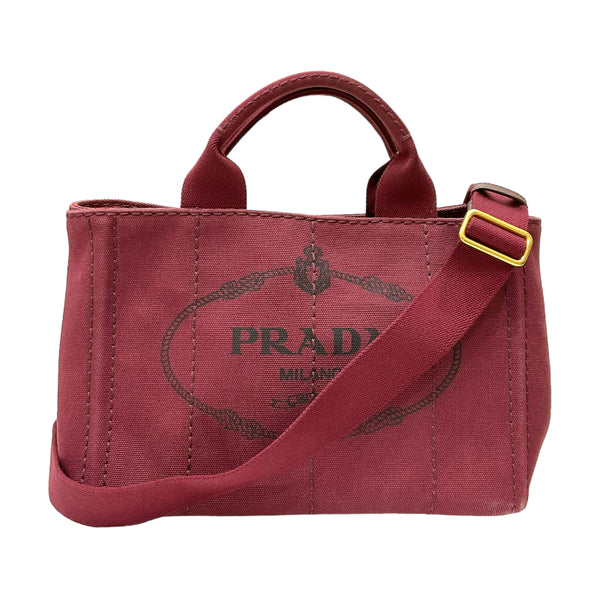 プラダ PRADA カナパ B2439G ボルドー ゴールド金具 キャンバス レディース 2wayトートバッグ | 中古ブランドリユースショップ  OKURA(おお蔵)