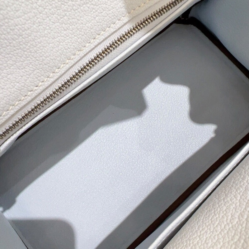 エルメス HERMES バーキン25 ヴェルソ Z刻（2021年製) ブロンズドレ・ブルーブリュ シルバー金具 トゴ レディース ハンドバッグ