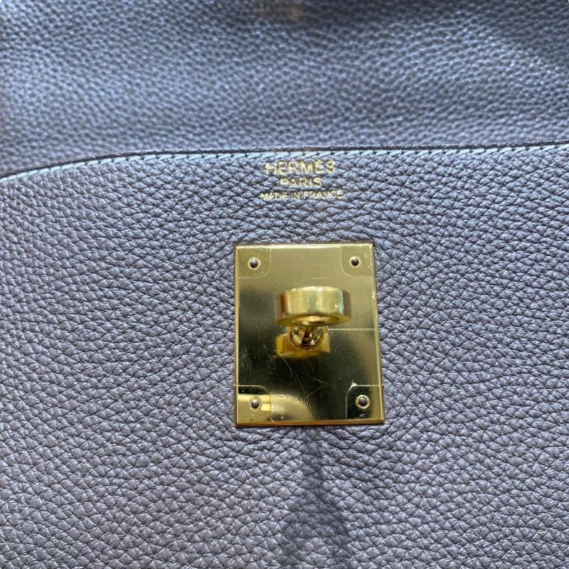 エルメス HERMES ケリー32 内縫い □Q刻 エトゥープ/GD金具 トゴ レディース ショルダーバッグ