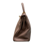 エルメス HERMES ケリー32 内縫い □Q刻 エトゥープ/GD金具 トゴ レディース ショルダーバッグ