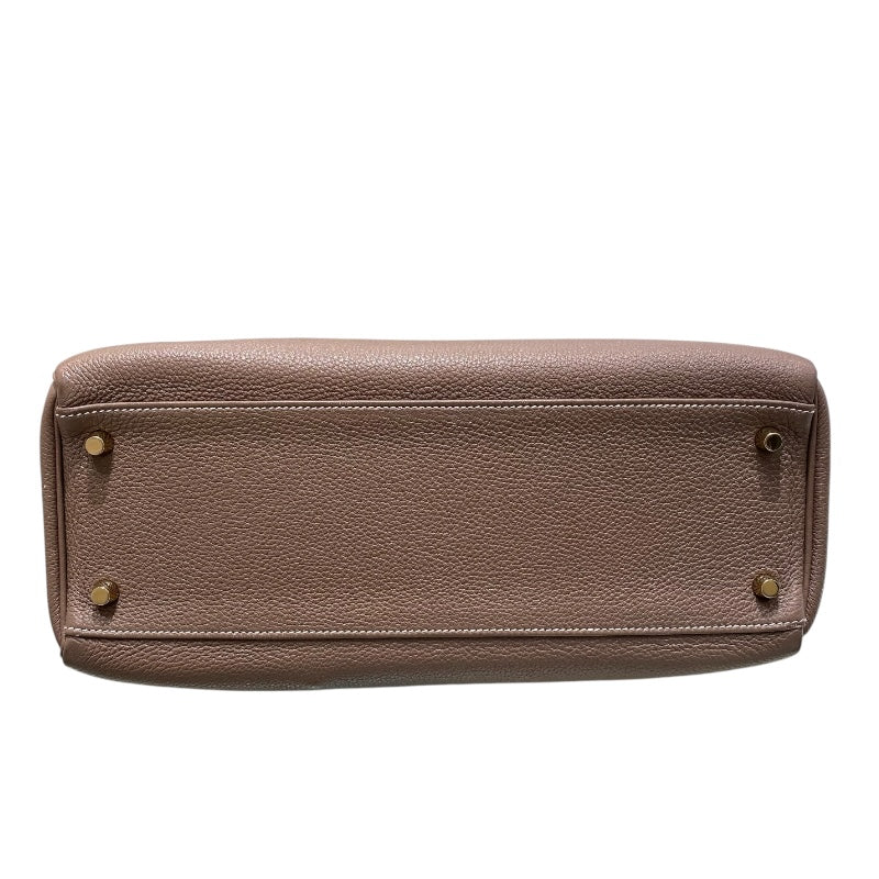 エルメス HERMES ケリー32 内縫い □Q刻 エトゥープ/GD金具 トゴ レディース ショルダーバッグ