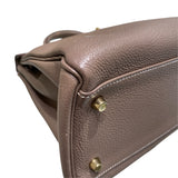 エルメス HERMES ケリー32 内縫い □Q刻 エトゥープ/GD金具 トゴ レディース ショルダーバッグ